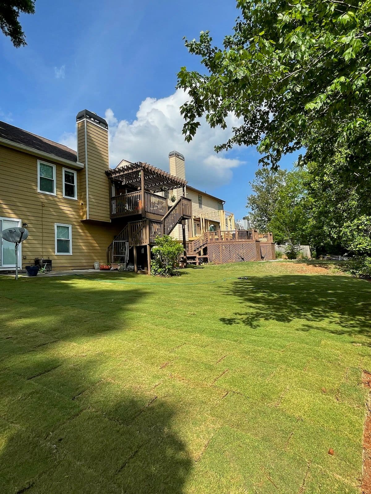Marietta GA Backyard Transformation with Bermuda Tiftuf image